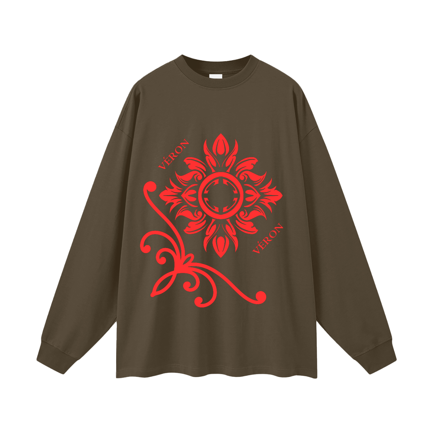 VÉRON Rouge Magnum premium oversized long sleeve shirt 8