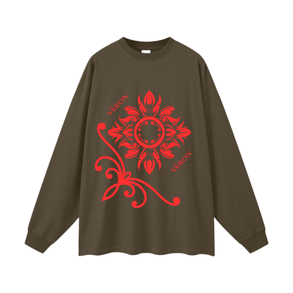 VÉRON Rouge Magnum premium oversized long sleeve shirt 8