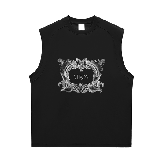 VÉRON Rue de la Riviera unisex premium tank top front view