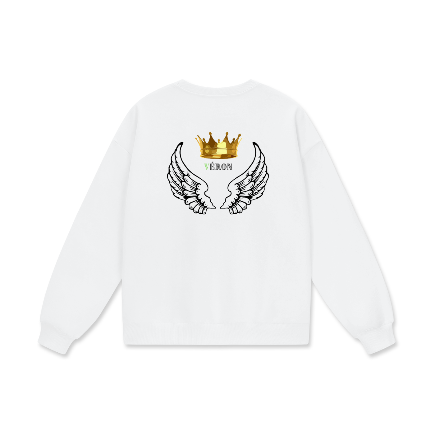 Model styling VÉRON oversized sweater in urban streetwear look 8