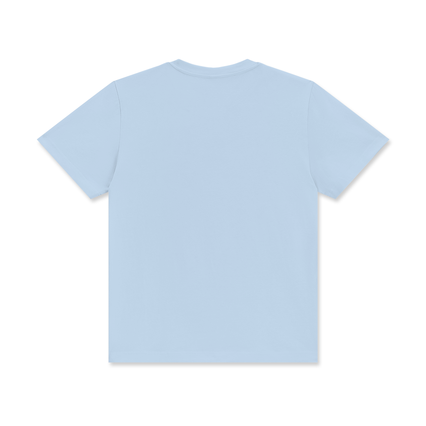 Light blue t-shirt on a white background