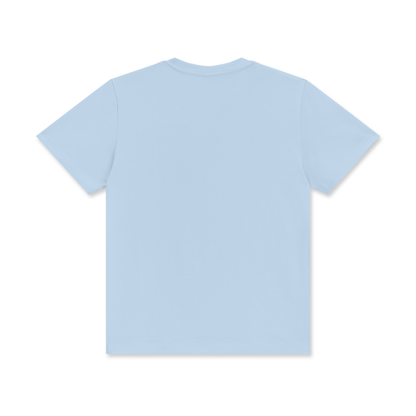 Light blue t-shirt on a white background