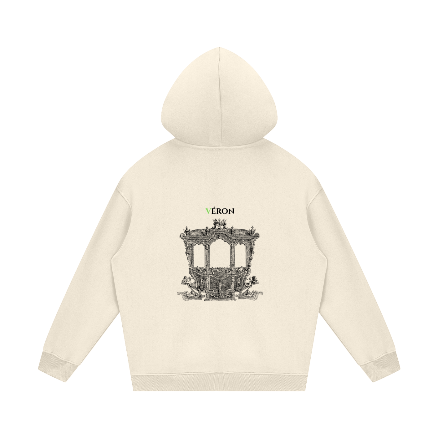 Model styling VÉRON Élixir Cristal luxury streetwear hoodie 6
