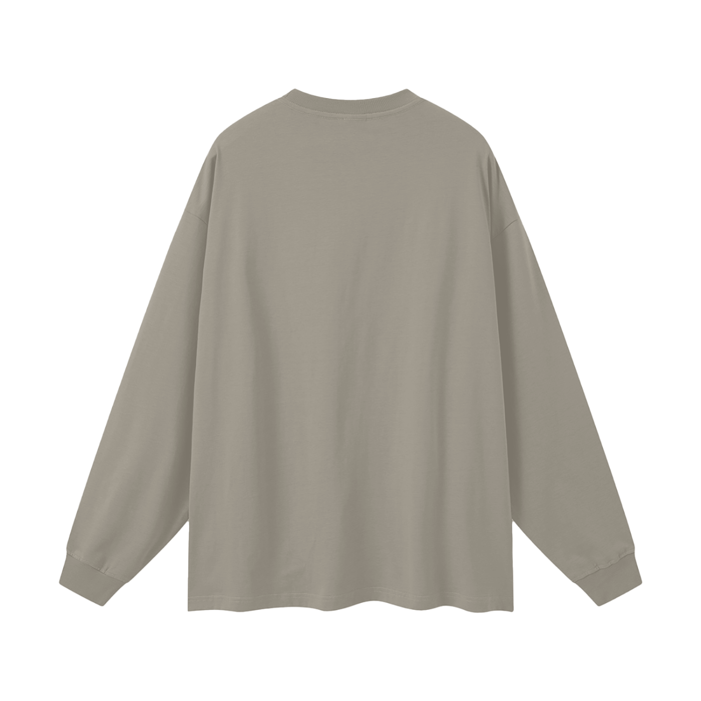 Beige long-sleeve shirt on a white background