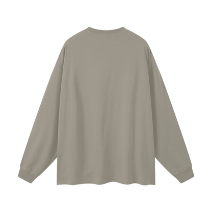 Beige long-sleeve shirt on a white background