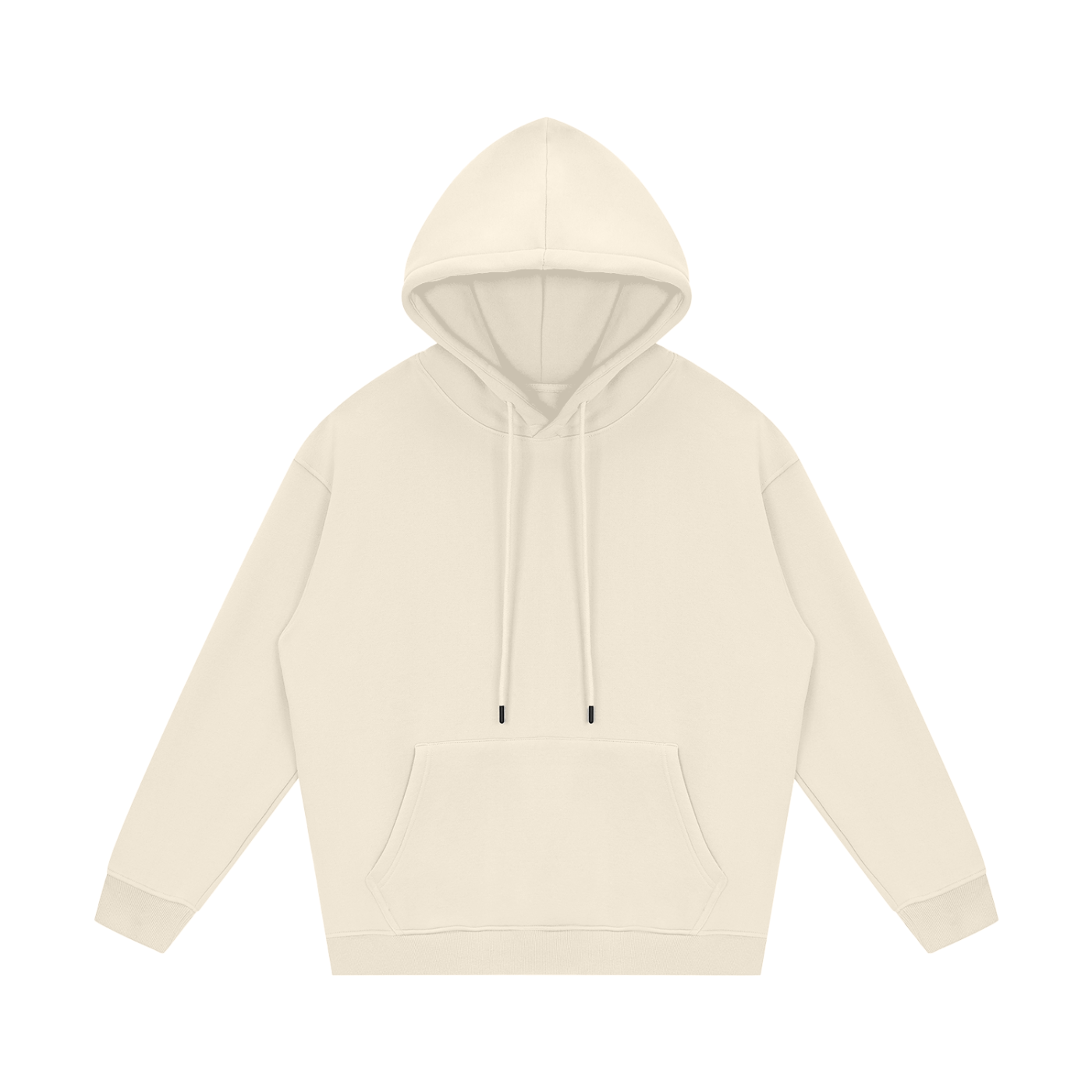 Beige hoodie on a white background