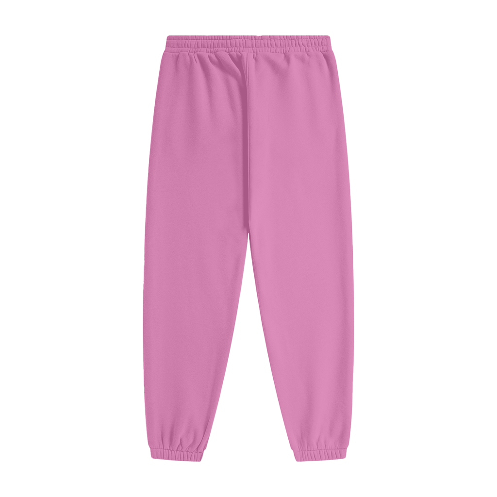 Pink sweatpants on a white background