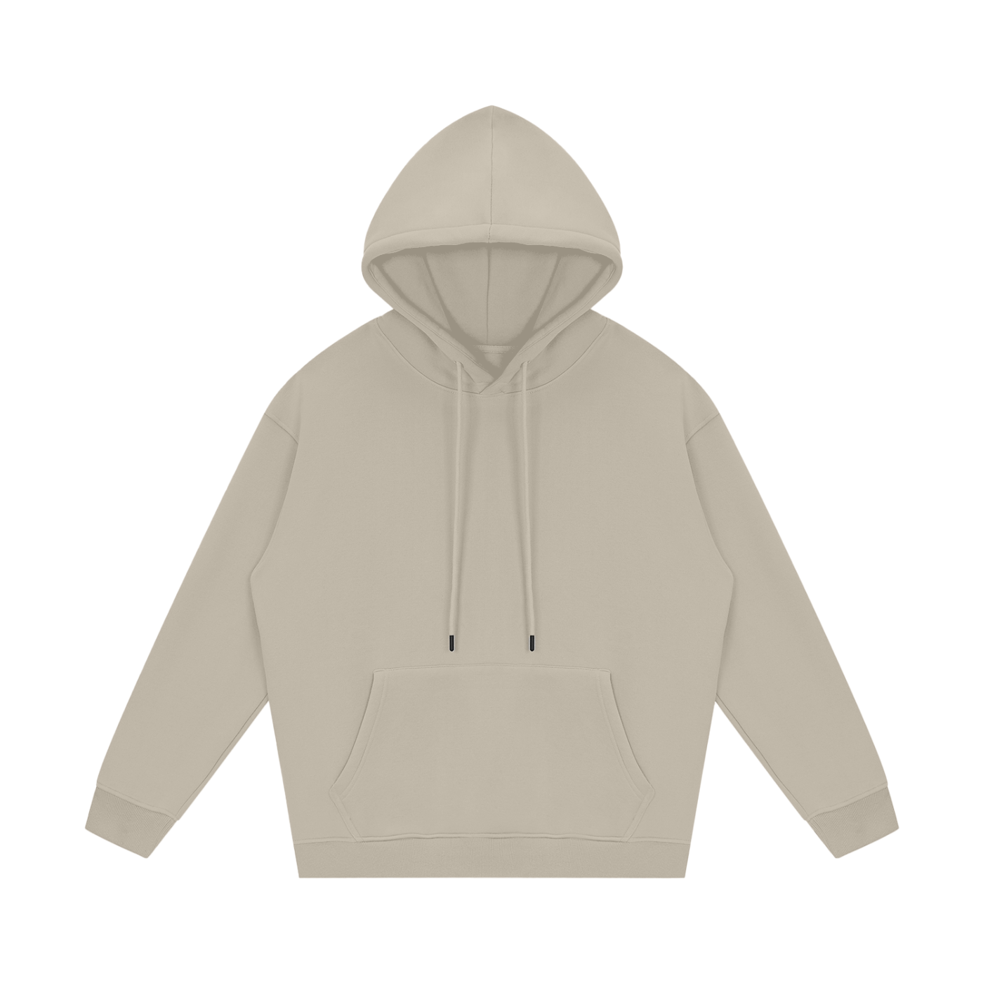 Beige hoodie on a white background
