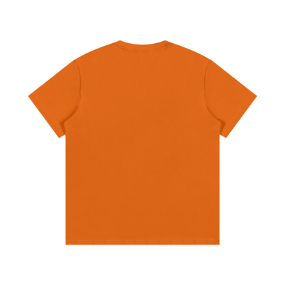 Orange t-shirt on a white background