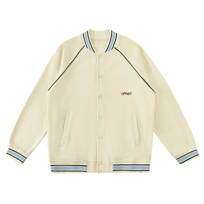 VÉRON Le Jardin Secret unisex varsity premium jacket front view