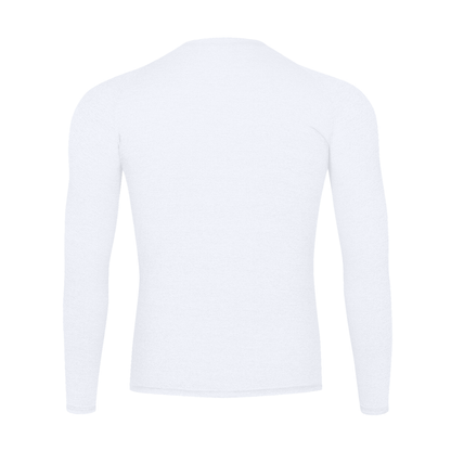 VERON white long-sleeve shirt on a light beige background