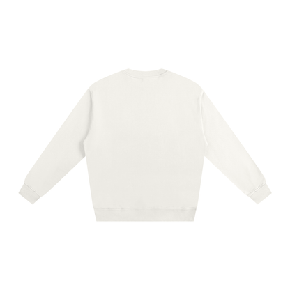 Back view of VÉRON Arc de Triomphe heavyweight unisex premium sweater in white

