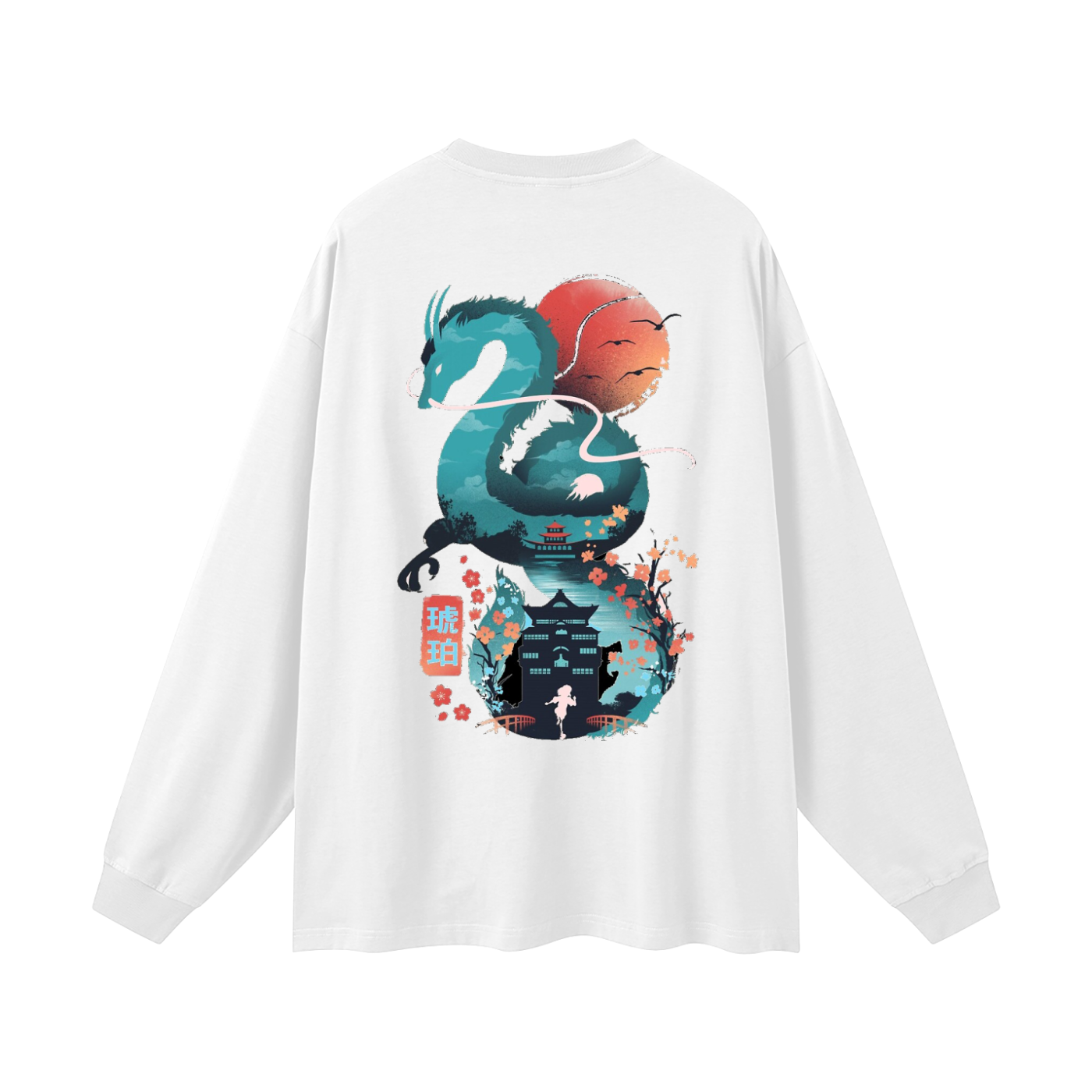 Model wearing VÉRON oversized long sleeve shirt streetwear fit 4