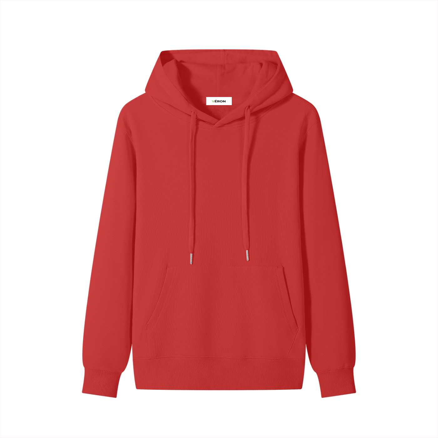 Red hoodie on a white background
