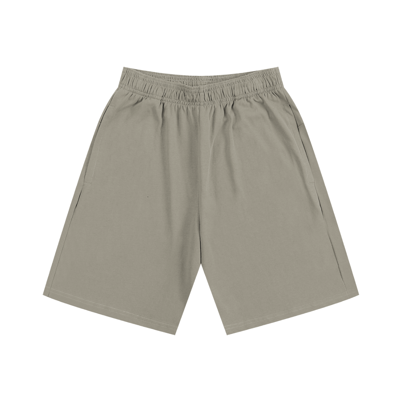 Beige shorts on a white background