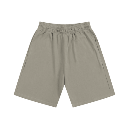 Beige shorts on a white background