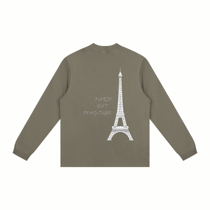 VÉRON long sleeve shirt close-up of high-quality cotton fabric 1.
