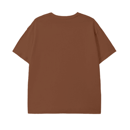 Brown t-shirt on a white background