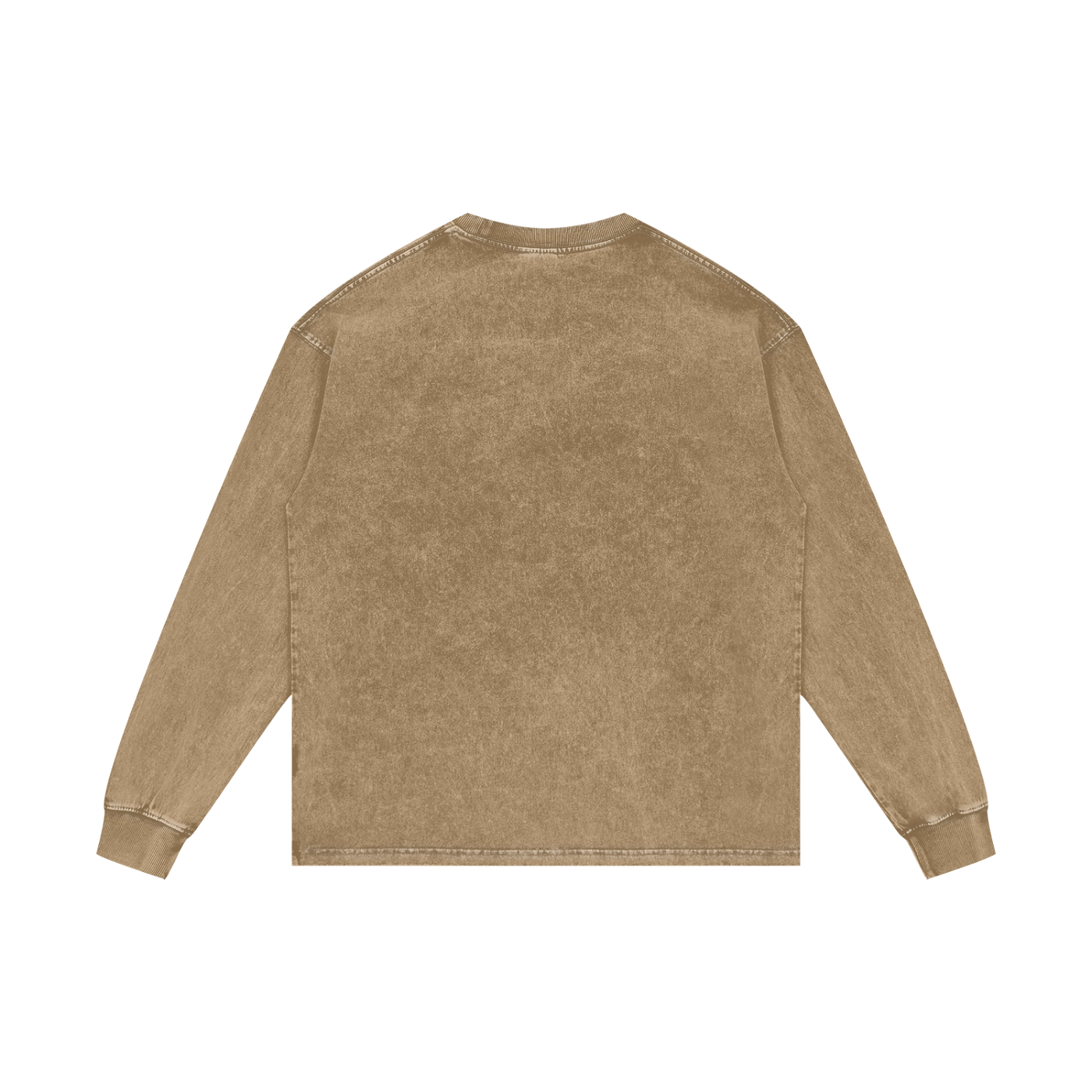 Beige long-sleeve shirt on a white background
