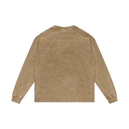 Beige long-sleeve shirt on a white background