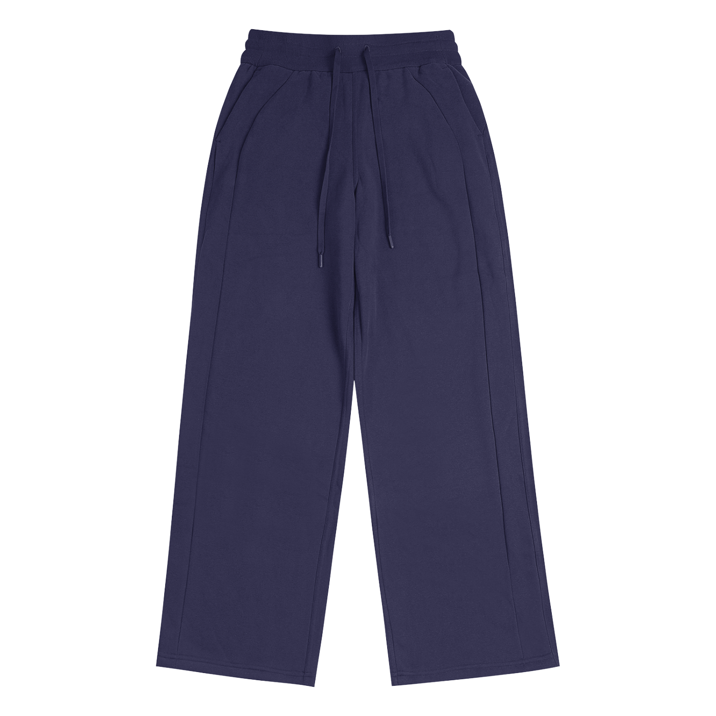 Navy blue pants on a white background