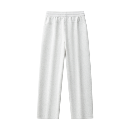 White sweatpants on a white background