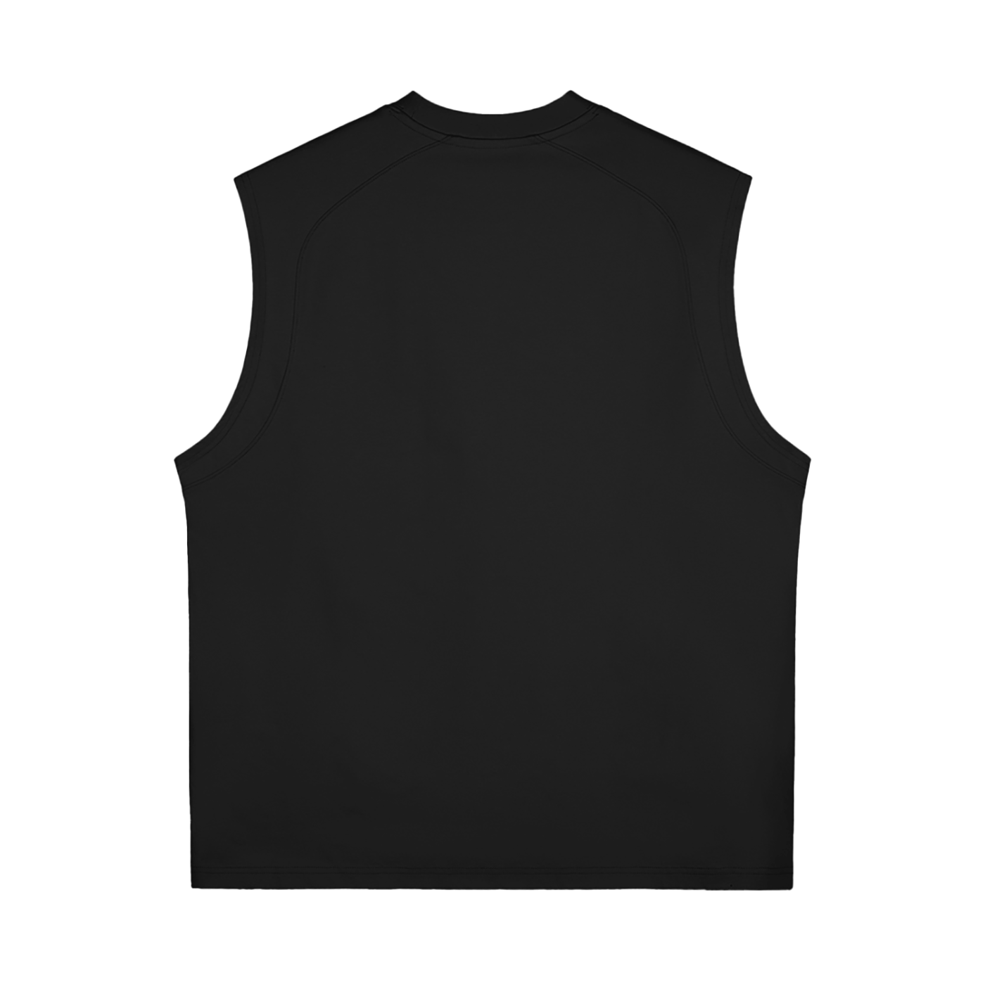 Back view of VÉRON premium streetwear tank top showing stitching quality