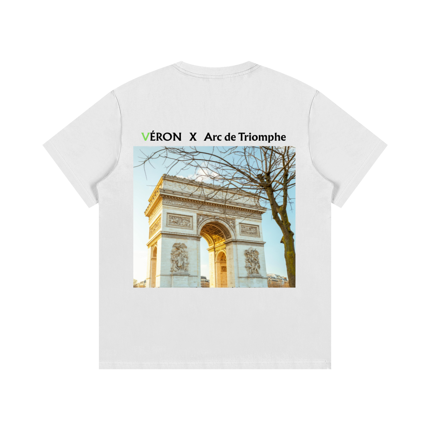 Model wearing VÉRON Paris-inspired streetwear T-shirt 5