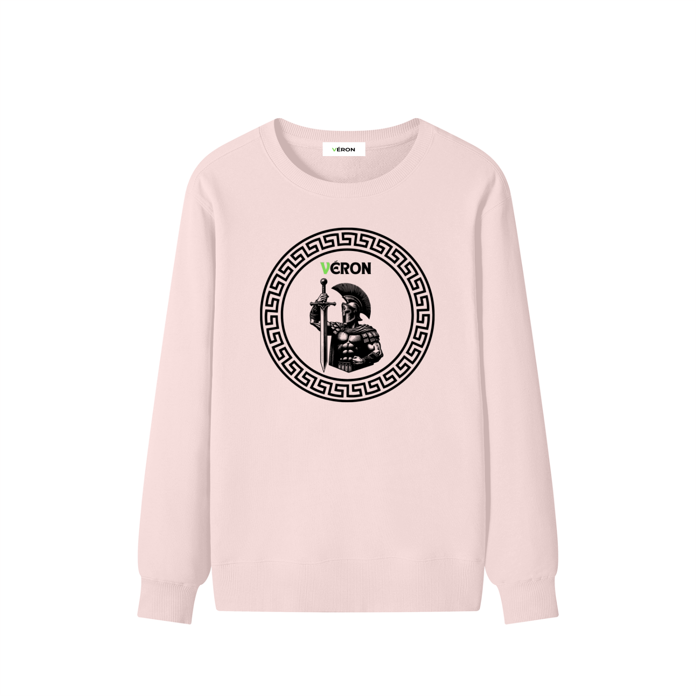 Model wearing VÉRON Le Cavalier knit sweater streetwear style 1