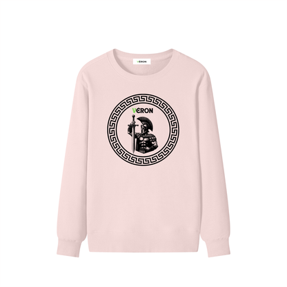 Model wearing VÉRON Le Cavalier knit sweater streetwear style 1