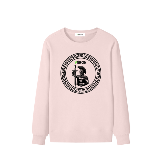 Model wearing VÉRON Le Cavalier knit sweater streetwear style 1