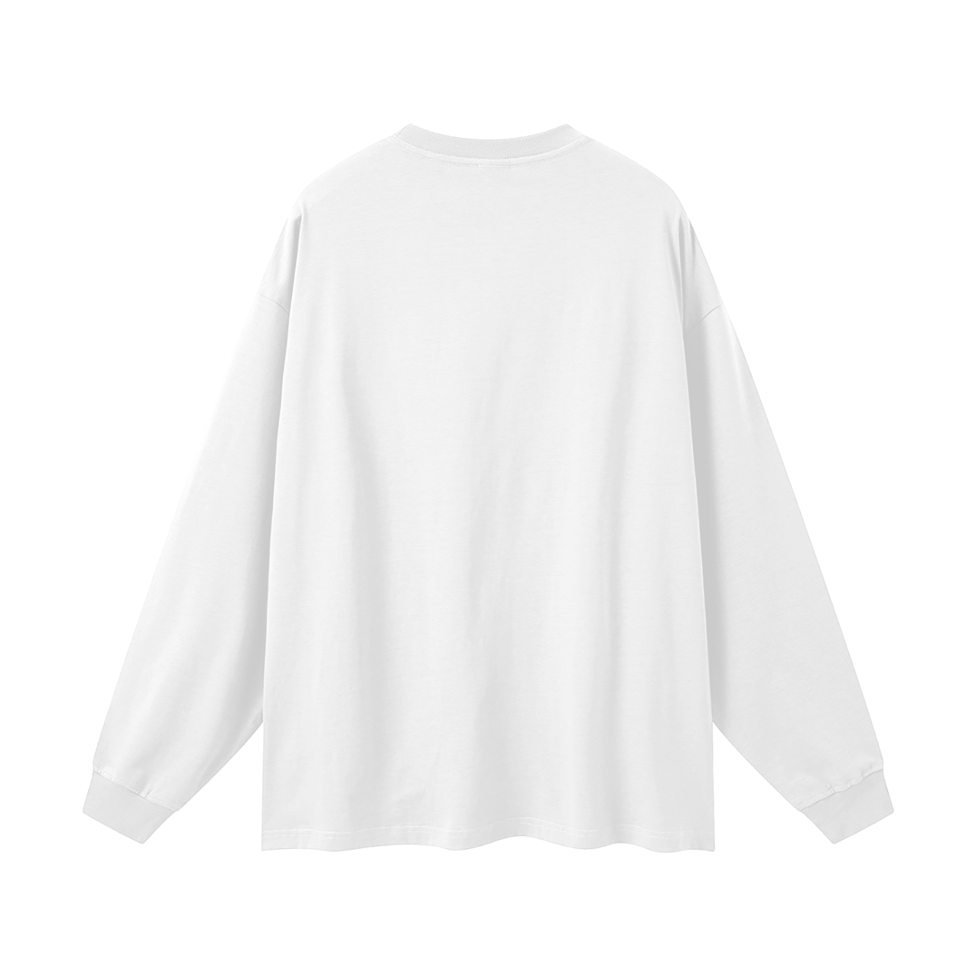 White long-sleeve shirt on a white background