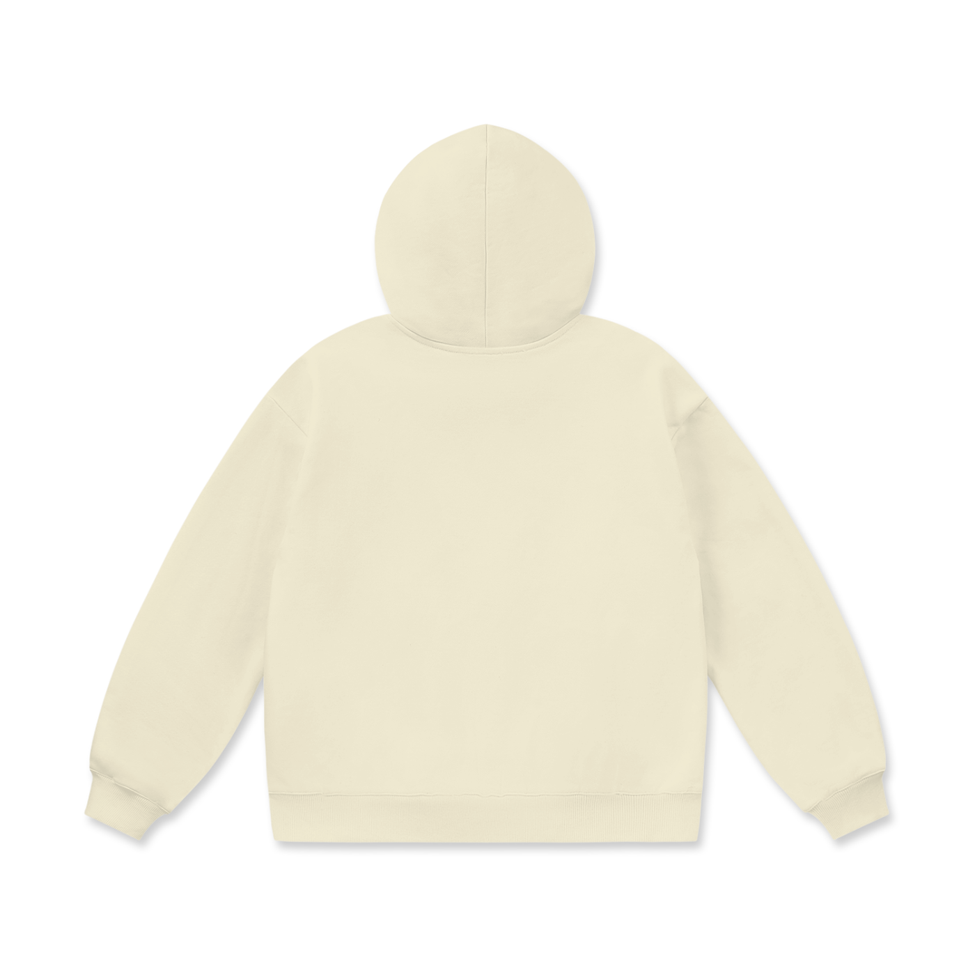 Beige hoodie on a white background