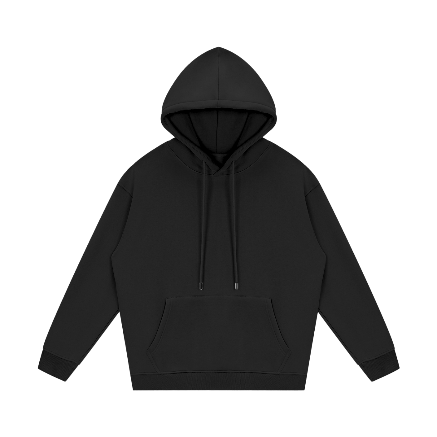 Black hoodie on a white background