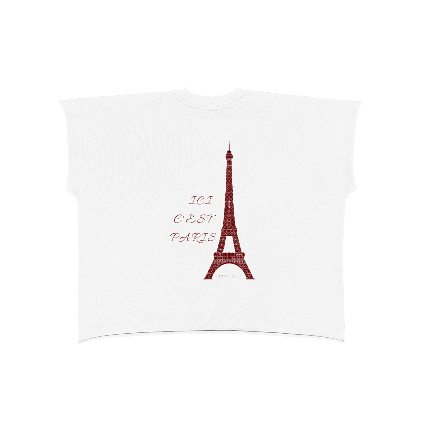 VÉRON ICI C’EST PARIS tank top showing reinforced stitching detail. 

