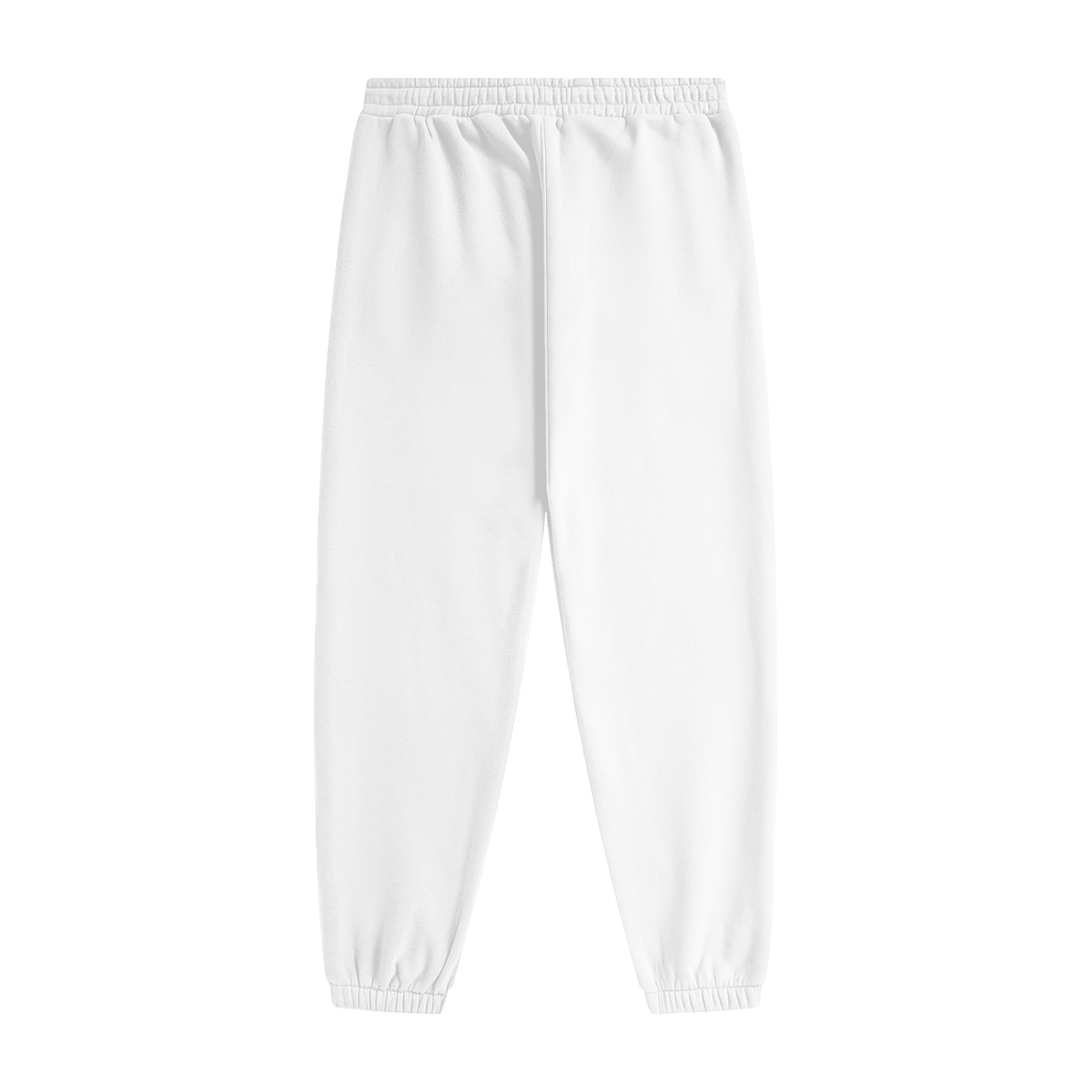 White sweatpants on a white background