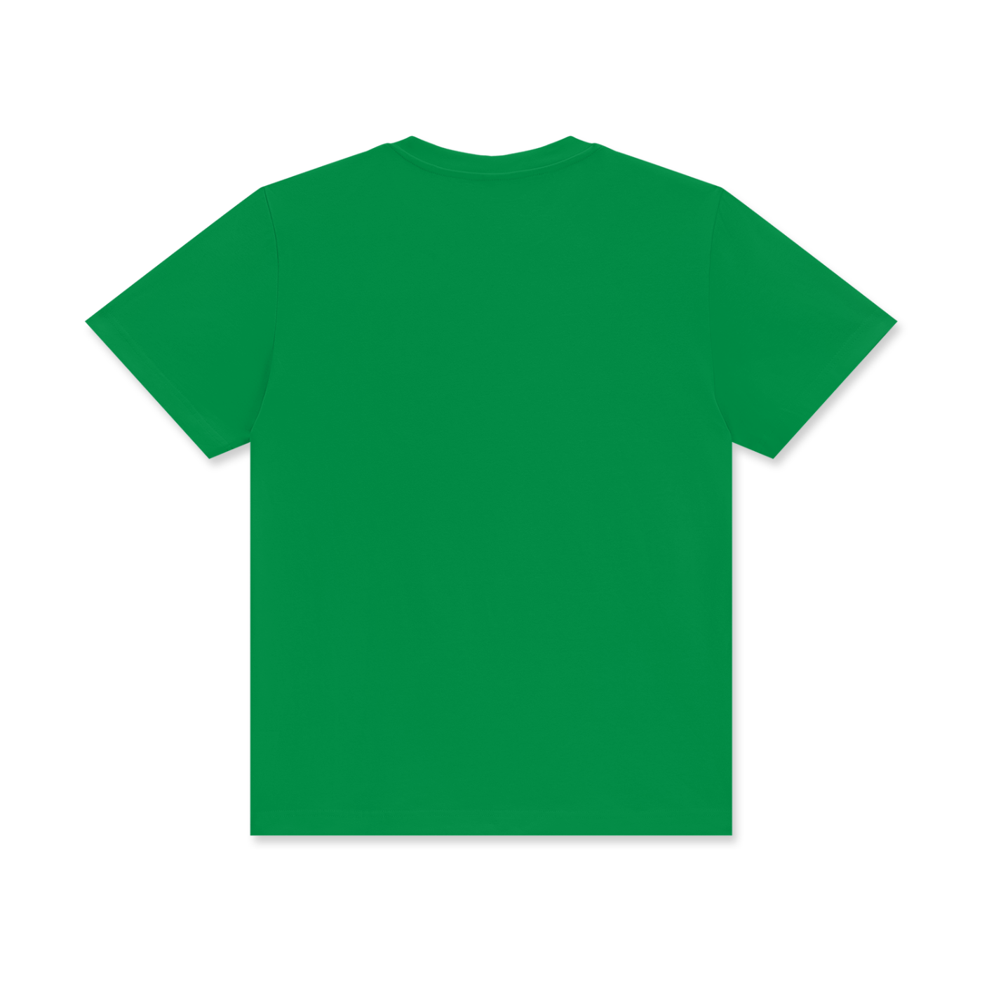 Green t-shirt on a white background