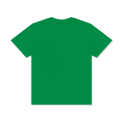 Green t-shirt on a white background