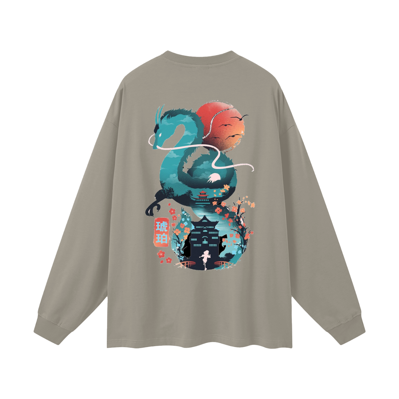 Model wearing VÉRON oversized long sleeve shirt streetwear fit 7