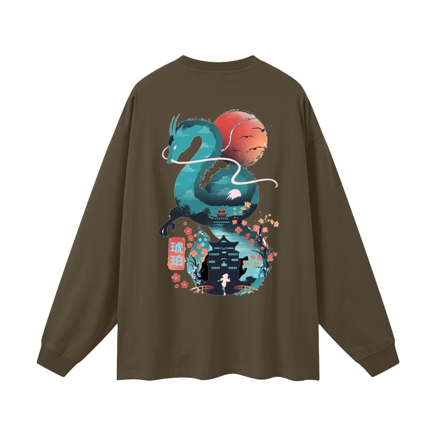Model wearing VÉRON oversized long sleeve shirt streetwear fit 10