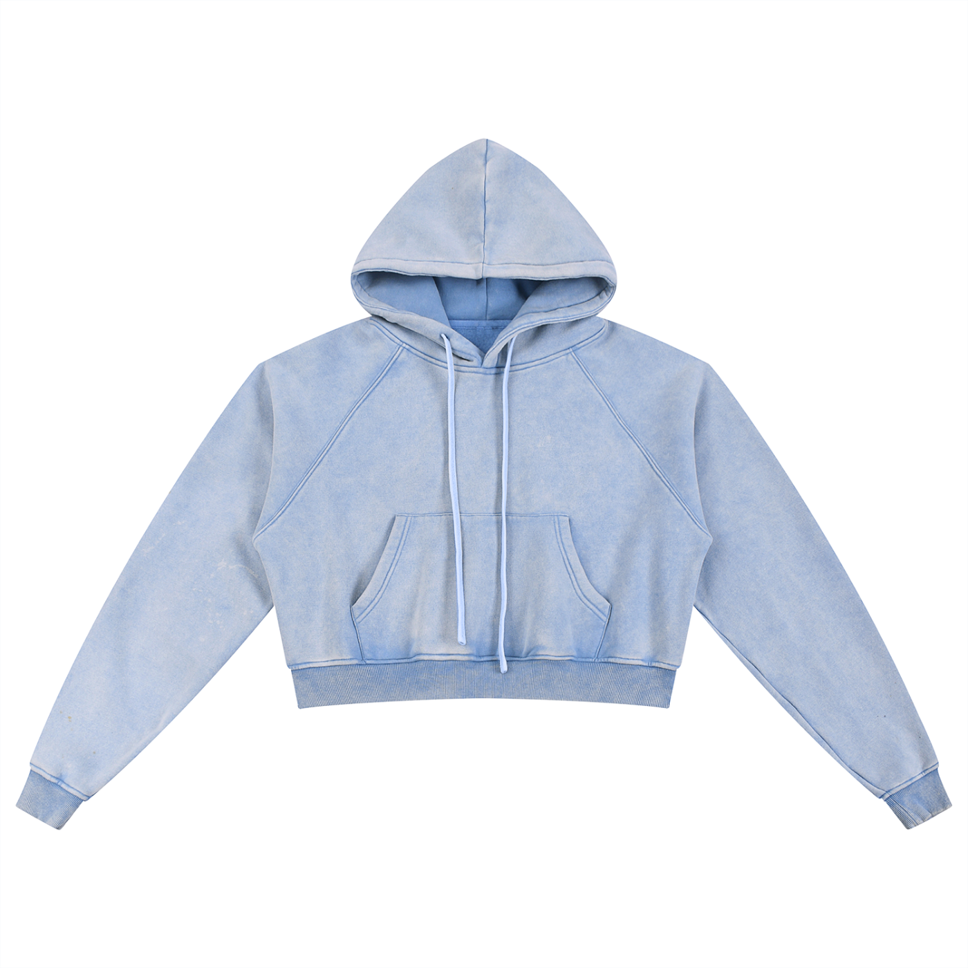 Light blue hoodie on a white background