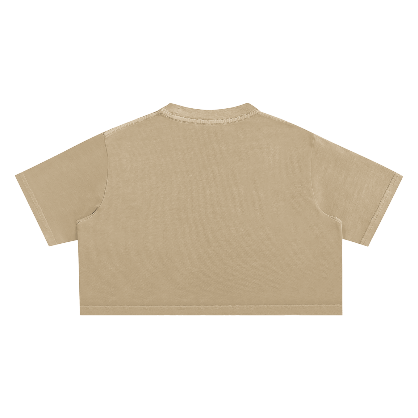 Beige crop top on a white background