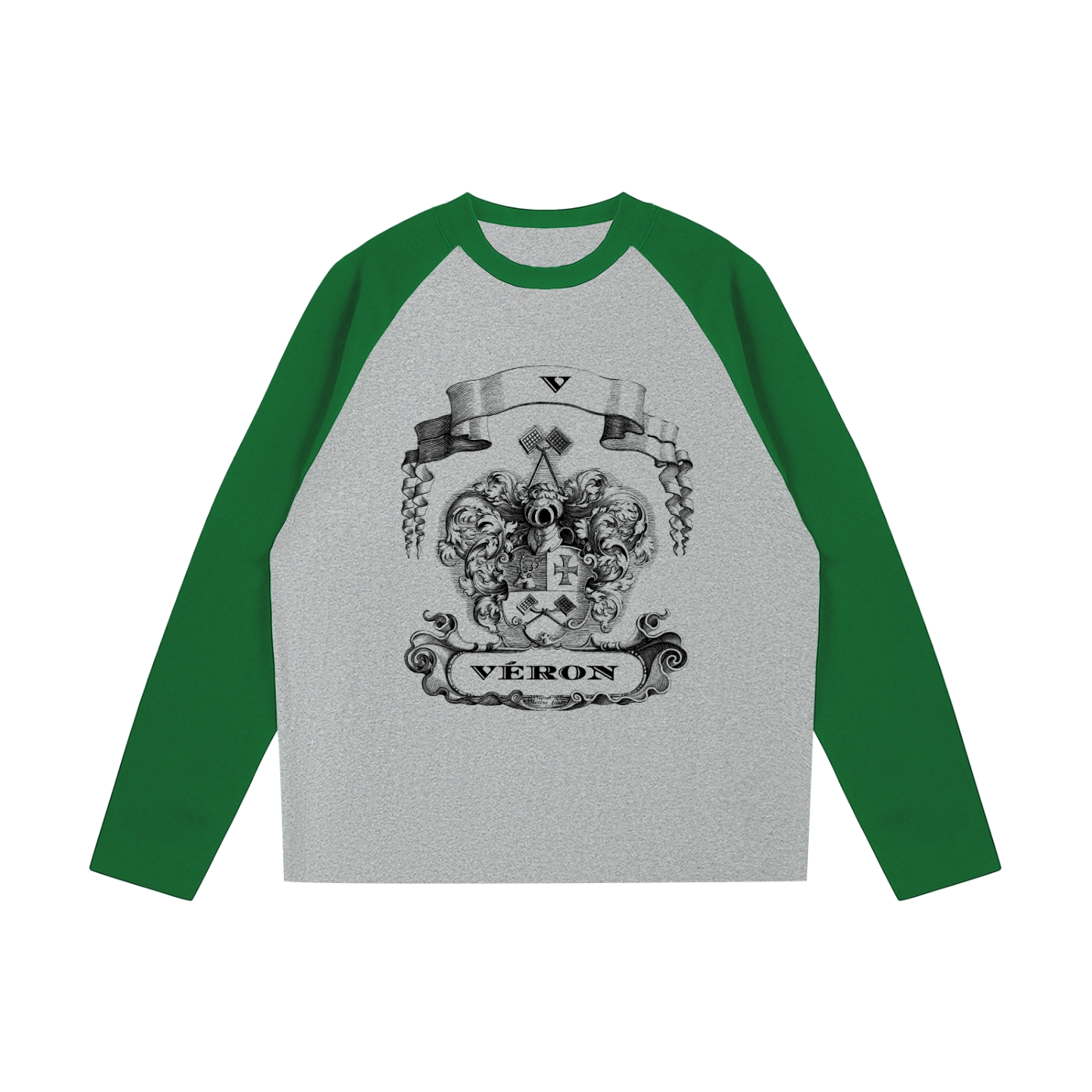 VÉRON Le PADRE long sleeve unisex T-shirt premium streetwear front view