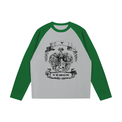 VÉRON Le PADRE long sleeve unisex T-shirt premium streetwear front view