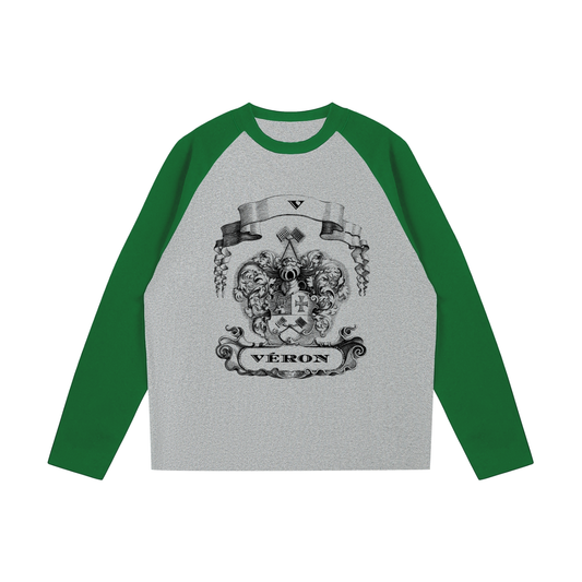 VÉRON Le PADRE long sleeve unisex T-shirt premium streetwear front view