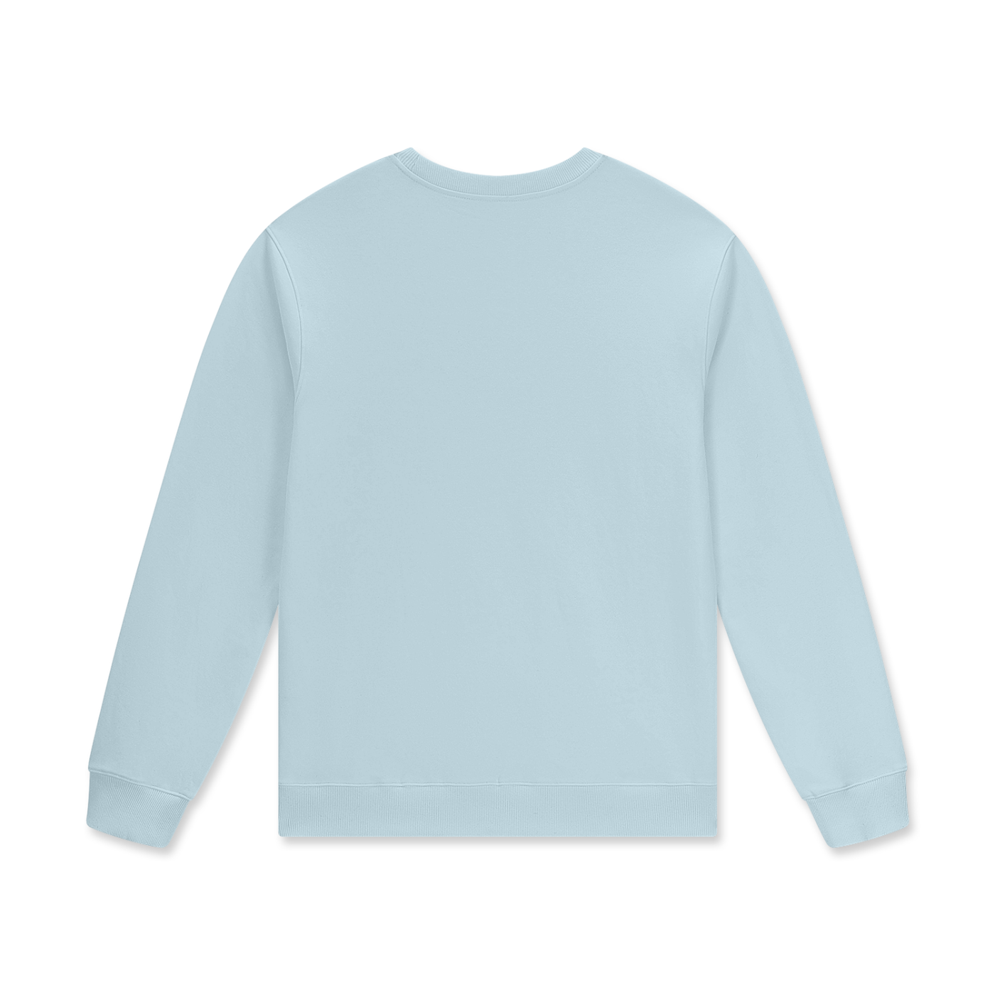 Light blue long-sleeve shirt on a white background