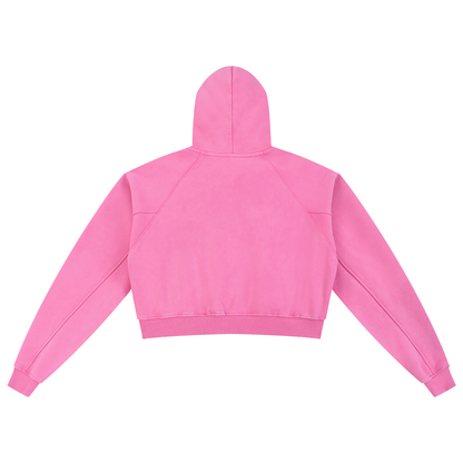 Pink hoodie on a white background