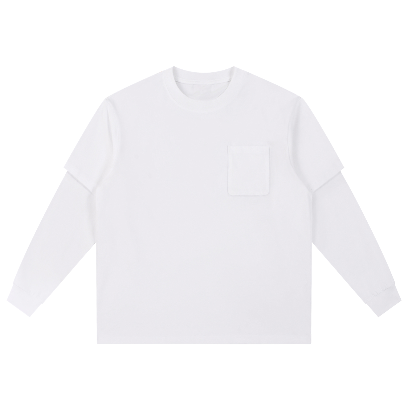 White long-sleeve shirt front view