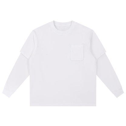 White long-sleeve shirt front view