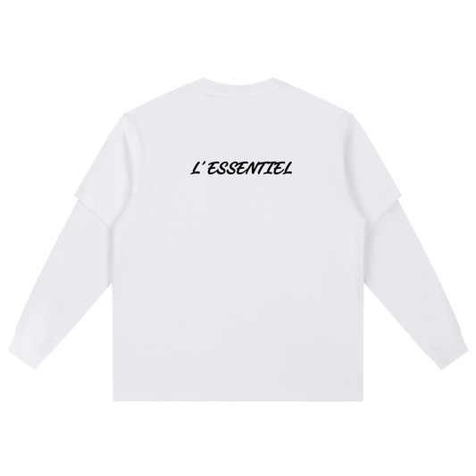 VÉRON L’ESSENTIEL Oversized Long Sleeve Shirt back view